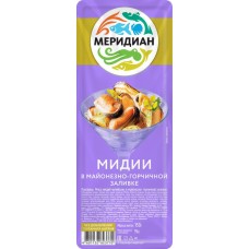 Мидии МЕРИДИАН в майонезно-горчичной заливке, 150г в магазинах Лента