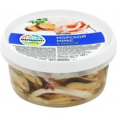 Морской микс МЕРИДИАН в масле, 180г в магазинах Лента