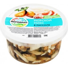 Морской микс МЕРИДИАН в рассоле, 430г в магазинах Лента