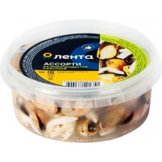 Ассорти из морепродуктов ЛЕНТА в рассоле, 300г в магазинах Лента