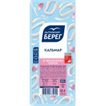 Кальмар Гигантский БАЛТИЙСКИЙ БЕРЕГ филе-соломка в чесночном соусе, 200г