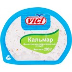 Кальмар Гигантский отварной маринованный VICI филе в соусе с пряностями, соломка, 200г