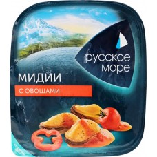 Мидии РУССКОЕ МОРЕ чилийские мясо с овощам Беларусь 150г в магазинах Лента