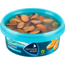 Мидии РУССКОЕ МОРЕ чилийские мясо в заливке Беларусь 300г в магазинах Лента