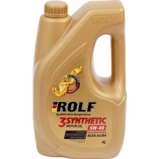 Масло моторное ROLF 3-synthetic 5W-40 Acea A3/B4 322551, 4л в магазинах Лента
