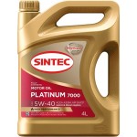 Масло моторное SINTEC Platinum 7000 5W-40 A3/B4 SN/CF, синтетическое, 4л