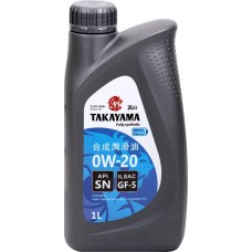 Масло моторное TAKAYAMA синтетическое SAE 0W-20, ILSAC GF-5, API SN, Арт. 605553, 1л в магазинах Лента