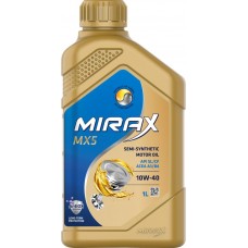 Масло моторное MIRAX полусинтетическое MX5 10W–40 A3/B4 SL/CF, Арт. 607022, 1л в магазинах Лента
