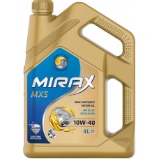 Масло моторное MIRAX полусинтетическое MX5 10W–40 A3/B4 SL/CF, Арт. 607023, 4л в магазинах Лента