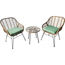 Набор мебели GIARDINO CLUB 2 кресла и кофейный столик, искусственный ротанг, Арт. 205042 в магазинах Лента