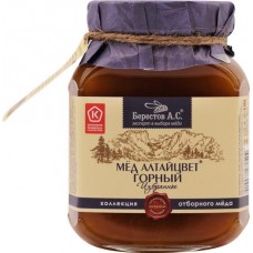 Мед горный БЕРЕСТОВ А.С. натуральный, 500г в магазинах Лента
