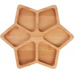Менажница HOMECLUB Звезда, 24x21см, бамбук, Арт. OS23005 Менажница HOMECLUB Звезда, 24x21см, бамбук, Арт. OS23005