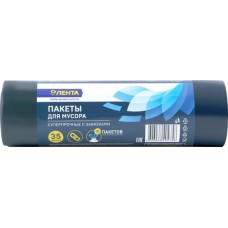 Пакеты для мусора ЛЕНТА суперпрочные с завязками 35л, 15шт в магазинах Лента