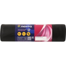Пакеты для мусора ЛЕНТА 90л, усиленные, 5шт в магазинах Лента