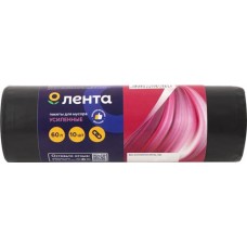 Пакеты для мусора ЛЕНТА 60л, усиленные, 10шт в магазинах Лента