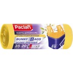 Пакеты для мусора PACLAN Bunny Bags Aroma 35л, желтые, с ручками, 20шт Пакеты для мусора PACLAN Bunny Bags Aroma 35л, желтые, с ручками, 20шт