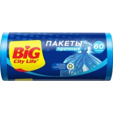 Пакеты для мусора BIG CITY LIFE HD 60х80см, 60л, синий, 50шт в магазинах Лента