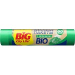 Пакеты для мусора BIG CITY LIFE Bio HD 60л, с затяжками, зеленые Арт. 14410055, 10шт Пакеты для мусора BIG CITY LIFE Bio HD 60л, с затяжками, зеленые Арт. 14410055, 10шт