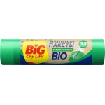 Пакеты для мусора BIG CITY LIFE Bio HD 35л, с затяжками, зеленые Арт. 14410053, 15шт Пакеты для мусора BIG CITY LIFE Bio HD 35л, с затяжками, зеленые Арт. 14410053, 15шт