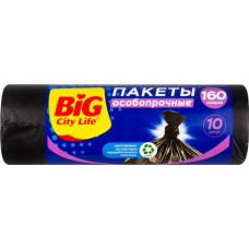 Пакеты для мусора BIG CITY LIFE особо прочные LD 80x110см, 160л, Арт. 14410065, 10шт в магазинах Лента