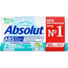 Туалетное мыло ABSOLUT Classic антибактериальное, освежающее, 90г в магазинах Лента