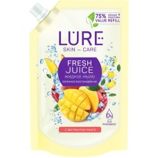 Жидкое мыло LURE Fresh Juice с экстрактом манго, 380мл в магазинах Лента