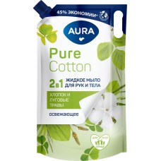 Жидкое мыло для рук и тела AURA Pure Cotton 2в1 Хлопок и луговые травы, 850мл в магазинах Лента Жидкое мыло для рук и тела AURA Pure Cotton 2в1 Хлопок и луговые травы, 850мл в магазинах Лента