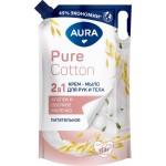 Крем-мыло жидкое для рук и тела AURA Pure Cotton 2в1 Хлопок и овсяное молочко, 850мл Крем-мыло жидкое для рук и тела AURA Pure Cotton 2в1 Хлопок и овсяное молочко, 850мл