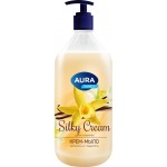 Крем-мыло AURA Silky Cream Шелк и ваниль, 1л Крем-мыло AURA Silky Cream Шелк и ваниль, 1л