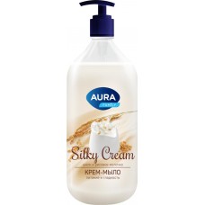 Крем-мыло AURA Silky Cream Шелк и рисовое молочко, 1л в магазинах Лента Крем-мыло AURA Silky Cream Шелк и рисовое молочко, 1л в магазинах Лента