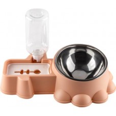 Миска для животных с автопоилкой: Миска 400мл, бутылка 350мл в магазинах Лента Миска для животных с автопоилкой: Миска 400мл, бутылка 350мл в магазинах Лента