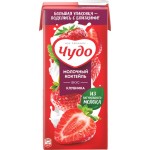 Коктейль молочный ЧУДО Клубника 2%, без змж, 960г