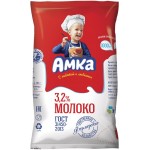 Молоко пастеризованное АМКА 3,2%, без змж, 1000мл