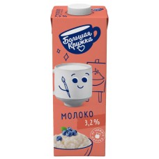 Молоко ультрапастеризованное БОЛЬШАЯ КРУЖКА 3,2%, без змж, 980г в магазинах Лента