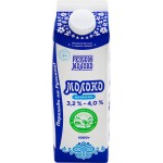 Молоко пастеризованное РУЗСКИЙ Рузское цельное 3,2–4%, без змж, 1000г