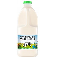 Молоко пастеризованное ПРАВИЛЬНОЕ МОЛОКО 2,5%, без змж, 2000мл в магазинах Лента