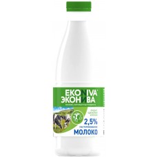 Молоко пастеризованное ЭКОНИВА 2,5%, без змж, 1000мл в магазинах Лента