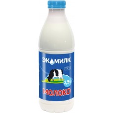 Молоко пастеризованное ЭКОМИЛК 2,5%, без змж, 956г в магазинах Лента