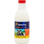 Молоко пастеризованное ЛЕНТА 3,2%, без змж, 900мл