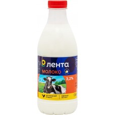 Молоко пастеризованное ЛЕНТА 3,2%, без змж, 900мл в магазинах Лента
