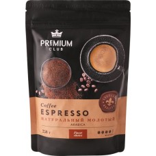 Кофе молотый PREMIUM CLUB Espresso, 250г в магазинах Лента