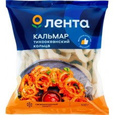 Кальмары Тихоокеанские свежемороженые ЛЕНТА кольца, 500г в магазинах Лента
