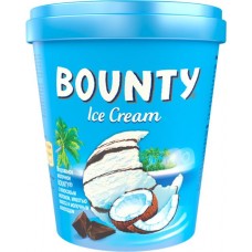Мороженое BOUNTY молочное с кокосовым молоком, мякотью кокоса и молочным шоколадом, без змж, картонный стакан, 272г в магазинах Лента
