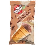 Мороженое ЧИСТАЯ ЛИНИЯ Пломбир шоколадный 12%, без змж, вафельный стаканчик, 80г