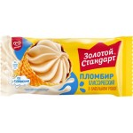 Мороженое ЗОЛОТОЙ СТАНДАРТ Пломбир, без змж, вафельный рожок, 100г