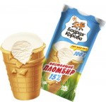 Мороженое БОДРАЯ КОРОВА Пломбир, без змж, вафельный стаканчик, 100г