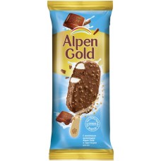 Мороженое ALPEN GOLD Двухслойное с молочным шоколадом и хрустящим рисом, без змж, эскимо, 90мл в магазинах Лента