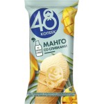Мороженое 48 КОПЕЕК Манго со сливками, молочное с манговым наполнителем и кусочками манго 6%, без змж, вафельный стаканчик, 94г Мороженое 48 КОПЕЕК Манго со сливками, молочное с манговым наполнителем и кусочками манго 6%, без змж, вафельный стаканчик, 94г