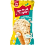 Мороженое ЗОЛОТОЙ СТАНДАРТ Пломбир с суфле и крошкой из глазури 12%, без змж, вафельный стаканчик, 86г