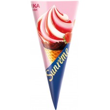Мороженое SUNREME Клубника со сливками, сливочное и клубничное с клубничным соусом 10,8%, без змж, вафельный рожок, 73г в магазинах Лента Мороженое SUNREME Клубника со сливками, сливочное и клубничное с клубничным соусом 10,8%, без змж, вафельный рожок, 73г в магазинах Лента